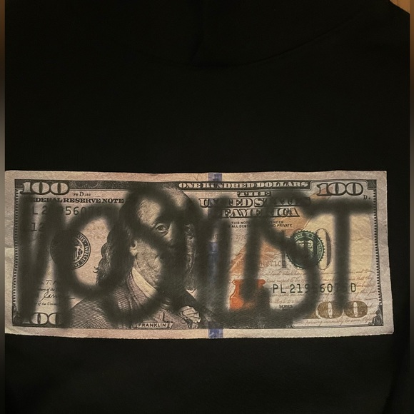 Destroy Lonely No Stylist 100 dollar bill hoodie - Picture 1 of 3